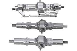 Jweweunyu for WPL 1/16 B16 B36 6WD Replace Upgrade Front/ Rear/ Bridge Axle Part Set Truck RC Car Parts Aluminum Alloy Durabl