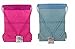 New Disney Frozen Queen Elsa Drawstring String Backpack School Sport Gym Tote Bag!- Set of 2 Bags (Pink + Baby Blue)
