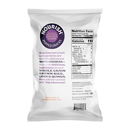 Nourish Snacks Gluten Free Ancient Grain Quinoa Crisps, White Cheddar