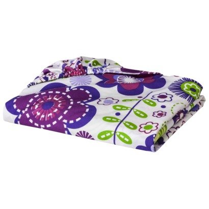 Bacati - Botanical Sanctuary Floral Multicolor Purple Printed Sheet