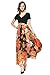 Joy EnvyLand Women V Neck Tunic Floral Chiffon Evening Party Maxi Swing Dress