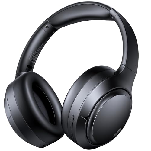 ECLVOX Bluetooth Over Ear Headphones with Hybrid ANC & 6 ENC Microphones, 120 Hours Battery, Foldable Design, Comfort Ear Pads, Wireless Headphones for Gaming, Music, Home Office & Travel
