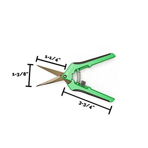 Happy Hydro - Trimming Scissors - Straight Tip - Titanium Coated Blades with Spring-Loaded Comfort Grip Handles - 4 Pack