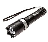 Police T11 - Aluminum Series Max Voltage Heavy Duty Metal Stun Gun - Rechargeable with LED Zoom Tactical Flashlight