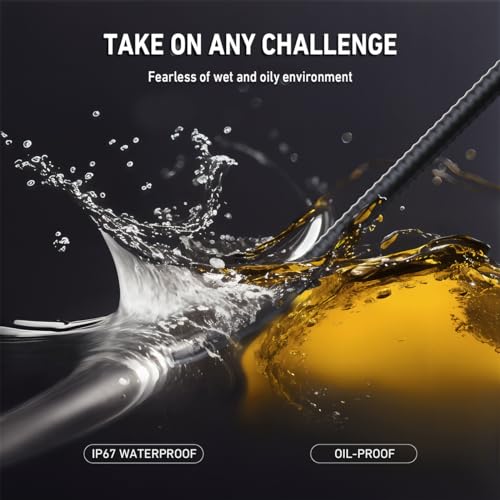 Ralcam Endoscope Camera with Light Endoscope Camera - Endoscope 6.2 mm Inspection Camera 4.3 Inch HD 720P Tube Camera, Cameras with 6 LEDs, IP67 Waterproof 2 m Flexible Channel Camera Telescopic Camera Car Tool