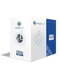 SolidLink CAT5e 1000ft Premium UTP Ethernet Cable 24AWG 1000 pies LAN Network Wire