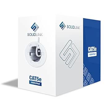 SolidLink - SL600 CAT5e 1000ft Premium UTP Ethernet Cable 24AWG 1000 Feet LAN Network Wire