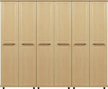 Maple Wardrobe Large 6 Door Bari Ready Assembled Bedroom Furniture