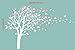 LUCKKYY Tree Blowing in The Wind Tree Wall Decals Wall Sticker Vinyl Art Kids Rooms Teen Girls Boys Wallpaper Murals Sticker Wall Stickers Nursery Decor Nursery Decals (Light White Purple+Pink)