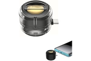 getuse Music Amplifier Speaker for Cell Phones – Plug and Play, 5X Amplification, Crystal Clear Sound, Compact Speaker for Home or Travel (Y8 Transparent Black,Type-c Socket)