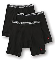 Polo Ralph Lauren Classic Fit Long Leg Boxer Brief 3-Pack, S, Black