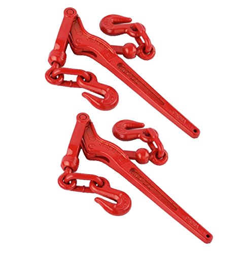WennoW 2 Pack - Load Binder Pull Lever 1/4" Inch Chain Hook Tie Down Rigging Equipment