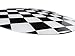 Xotic Tech Gas Cap Ultra Thick Checkered Racing Flag Plastic Vinyl Sticker Pattern Compatible with Mini Cooper(Black/White)