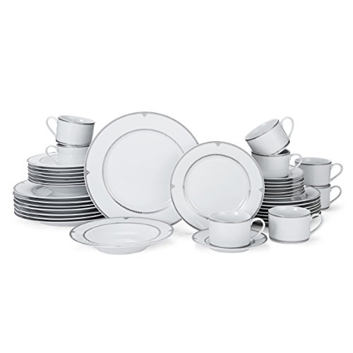 Mikasa Regent Bead 40-Piece Porcelain Dinnerware Set, Service for 8