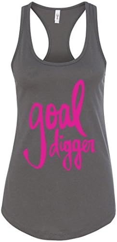 Goal Digger - Next Level Racerback Tank Dark Grey / S