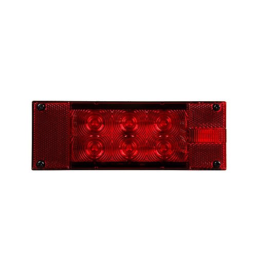 Zxlight LED Rectangular Low Profile Submersible Stop/Tail/Turn Light – Left Hand Side – Red