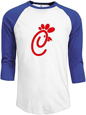 Men's 3/4 Chick Fli Bird Sleeve Raglan T-Shirt RoyalBlue X-Large