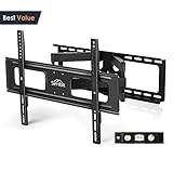 SIMBR TV Wall Mount Bracket with Full Motion Double Articulating Arm for Most 32-70 Inches LED, LCD and Plasma TVs up to VESA 600x400mm and 110 LBS, with Tilt, Swivel, and Level Adjustment