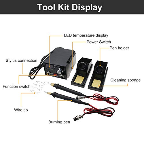Slsy Professional Wood Burning Machine, Dual Pen 110V Pyrography ...