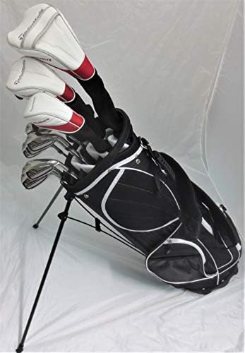 Taylormade 最新アイテム メンズ ゴルフセット一式 ドライバー フェアウェイウッド ハイブリッド パター バッグ スティッフ クラブスタンド アイアン フレックス