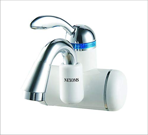 NEXOMS Instant Heating Water Tap Wall Mounted Stainless Steel with 3 Pin Indian Plug (16Amp)