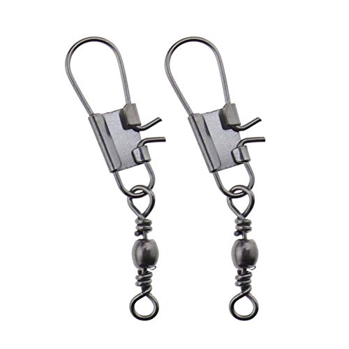 YINETTECH 300 Stücke Barrel Snap Wirbel Angeln Stecker mit Aufbewahrungsbox 6 8 10 12 14 Sicherheit Köder Leine… – Bild 7