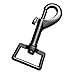 LOUHUA 10 Pcs 1 Inch 360° Swivel Trigger Snap Hooks Nickel Plated Pet Buckle Keychain (Black)