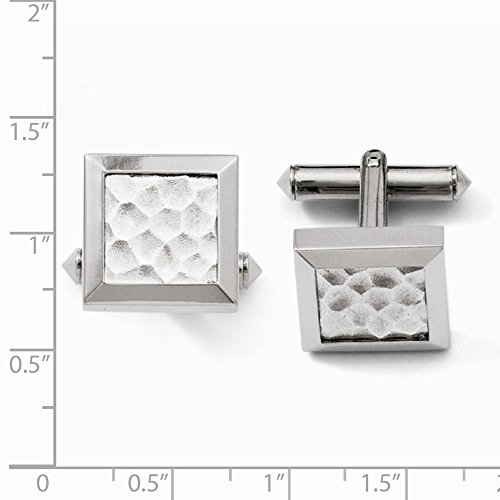 Chisel Titanium Hammered Cuff Links