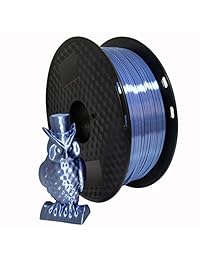 Filamento para impresora 3D de 0.069 in, color azul y plateado, 2.2 lbs