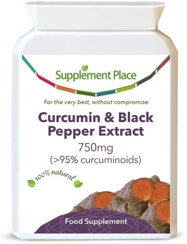 Supplement Place Turmeric (Curcumin) and Black Pepper Capsules, 120 Caps