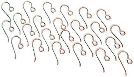 12 Pairs Silver Niobium Ear Wires Nickel-Free for Sensitive Ears