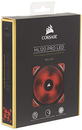 Corsair-ML120-PRO-Ventilador-de-PC-120-mm-Levitacin-Magntica-iluminacin-LED-Rojo-Paquete-Soltero