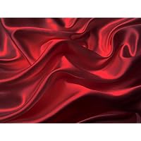 Mk Collection 4pc Soft Silky Satin Solid Color Deep Pocket Sheet Set (California King, Red)