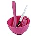 uxcell Facial Skin Care Mask Mixing Bowl Stick Brush Gauge Spoon Set Pink