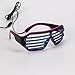 Light Up EL Wire Neon Shutter Glasses Flashing LED Rave Sunglasses for 80s, EDM, Parties Decorations(1 Pack)