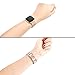 SWEES Leather Bands Compatible with Fitbit Versa 2 & Versa Lite Small & Large, Genuine Leather Band with Stainless Steel Buckle Strap Replacement Wristband for Versa Women Men, Rose Gold, Black, Brown