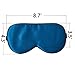 ZIMASILK 100% Natural Silk Sleep Mask Blindfold,Adjustable Super-Smooth Soft Eye Mask for Sleep with Bag (Methyl Blue)