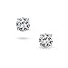2CT Round Brilliant Cut Solitaire Stud Earrings Unisex Girlfriend 4 Prong .925 Sterling Silver 7MM