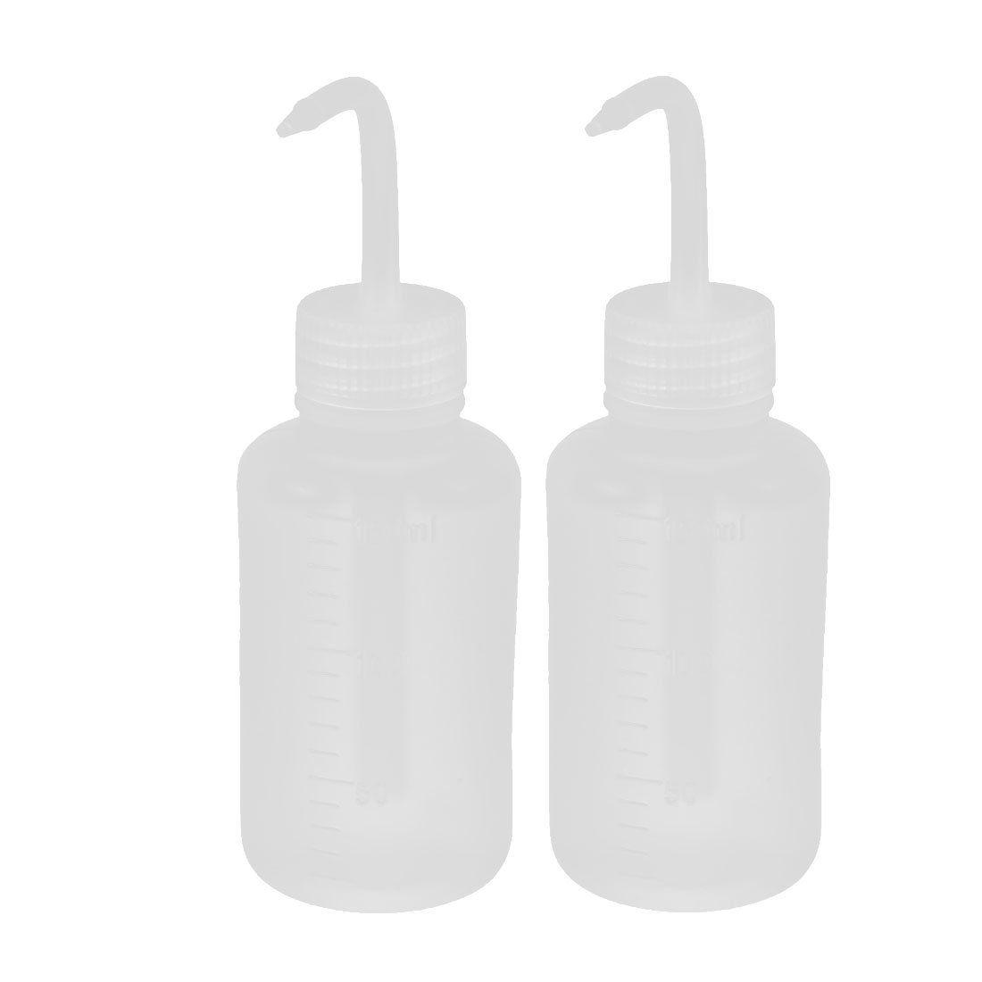 Sourcingmap 2Pcs 150ml Plastic Sharp Beak Elbow Squeeze Bottle Succulents Watering Tool Clear