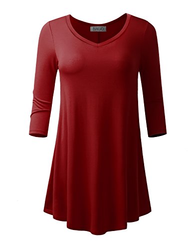 Biadani women s 3/4 sleeve tunic top with side pockets …