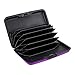 ELFISH RFID Blocking Credit Card Protector Aluminum ID Case Hard Shell Business Card Holders Metal Wallet for Men or Women (Aluminum, Purple)