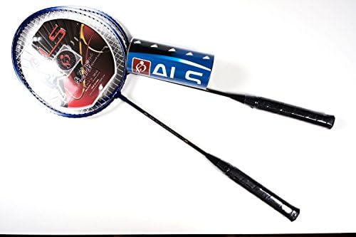 AOLISHI 2-Players Black&amp;Blue Badminton Rackets Set with 1 Full Body Badminton Carrying Bag or Cover, and Shuttlecocks (ALS167)