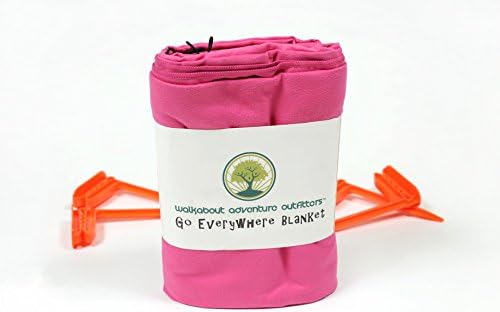 Oversized Beach Blanket with Mesh Storage Bag &amp; 4 Stakes; Extra-Large at 6.3 feet by 5.3 feet, Light Weight, Compact; great as Outdoor Camping Gear, Oversized Mat, Shade Tarp or Picnic Throw