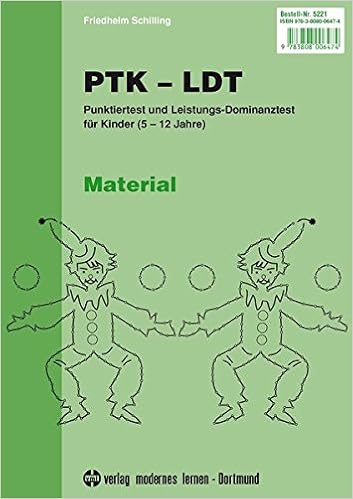 Ptk Ldt Material Testvorlagen Und Testauswertungsbogen Amazon De Schilling Friedhelm Bucher