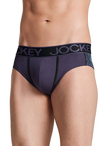 Jockey Men's Underwear Sport Stretch Tech Performance Brief, Sport Purple, XL