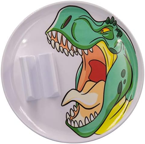 Hungry Dino Taco Holder | Funny Gifts for Kids | T-Rex Snack Holder Trays for Tacos, Waffles, Toasts, Burrito & Sandwiches | Creative BPA-Free Plastic Plates with Taco Shells Stand | Dishwasher-Safe