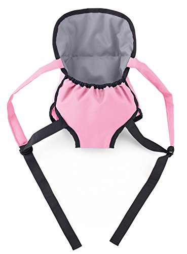 Bayer Design - 63608AB, Puppenzubehör, Puppenhochstuhl, Puppentrage, Puppenwiege, mit Tasche, grau, rosa – Bild 4