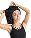 Satin Silk Bonnet Sleep Cap - Black Soft Extra Large Wide Band S Women Night Hat For Long Curly Natural Hair Cap Salon Silk Scarf Chemo Patient Slouch Slouchy