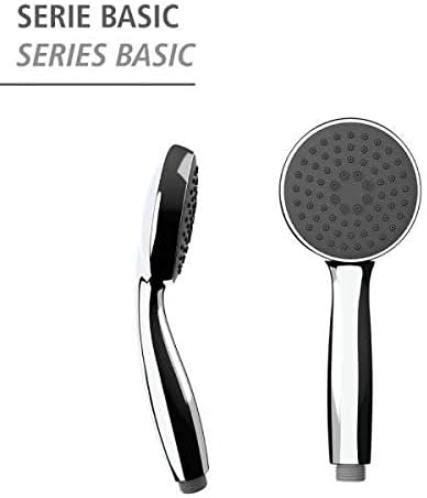 Wenko Basic Grey Shower Head – Universal Handheld Shower, Plastic (ABS), 10 x 10 cm, Shiny Silver - Image 3