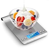 Uten Digital Kitchen Scale Ultra Slim Multifunction Stainless Steel Hook Design Food Scale 11lb/5kg With Back-Lit LCD Display, Battery Included